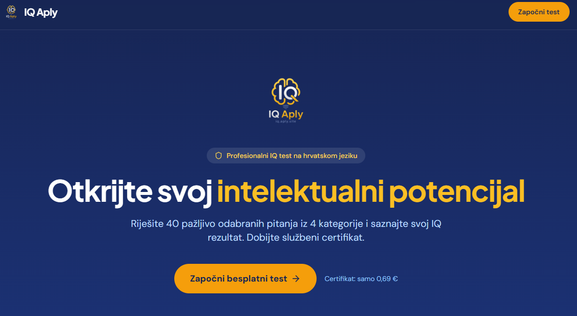 IQ Test pregled